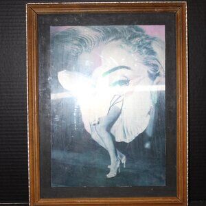 Framed Marylin Monroe 3 D Holographic 2 in 1 Lenticular Print